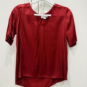 A.L.C. Rich Red Short Sleeve Top